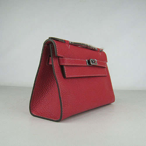 AAA Hermes Kelly 22 CM France Leather Handbag Red H008 On Sale